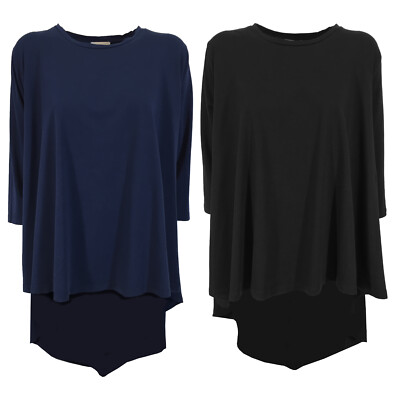 SOHO-T Damen Maxi T-Shirt asymmetrisch Art 21SM48 21SJ1460 MIRAGE Baumwolle