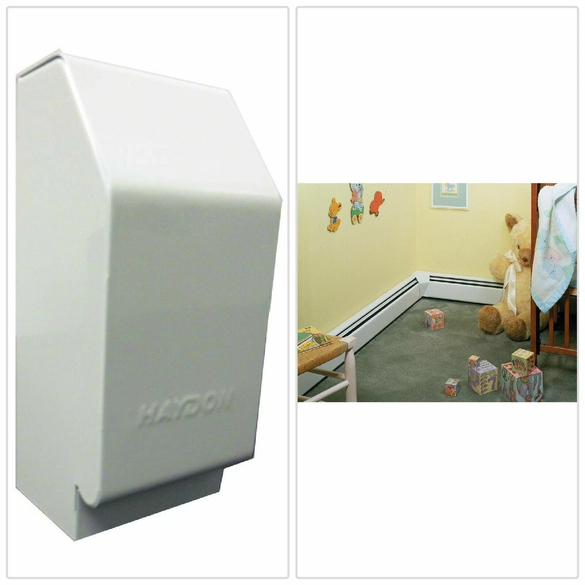 End Cap Left-Hand Hydronic Haydon Baseboard Heaters Part White Heat Base  750 3 711181171778 | eBay