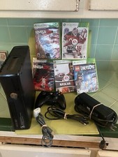 Microsoft Xbox 360 S 3GB Black Console w/ Controller,Games and Cables Works