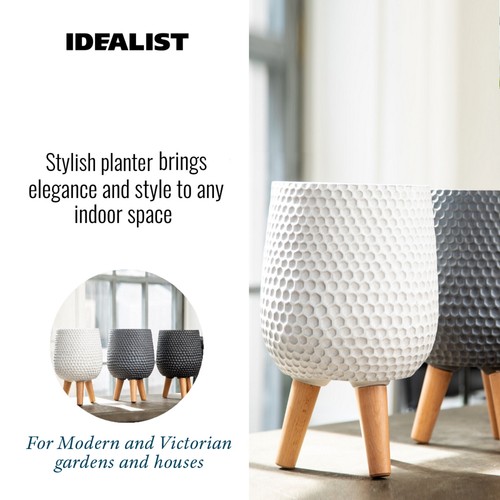 Indoor Plant Pots IDEALIST Honeycomb Style Egg Flower Pots on Legs - Picture 15 of 48