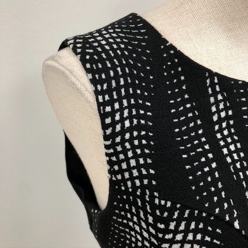 Diane Von Furstenberg Sheath Dress Womens 8 Black Wool Knit Sleeveless Career - Picture 5 of 18