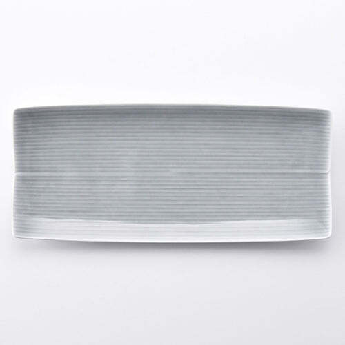 HAKUSAN Rectangular Serving Plate 33 x 14.5 cm Gray Nagasaki Japan - Picture 1 of 3