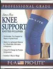 FLA Latex-Free Knee Support Knitted Pullover (Blue) Medium