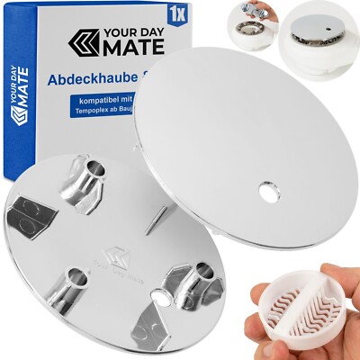 Abdeckhaube mit Haarsieb für Duschabfluss Ø 115mm kompatibel mit Viega Tempoplex