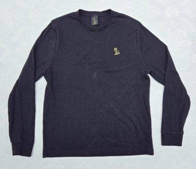 OVO Octobers Very Own Shirt Long Sleeve Black Logo Men