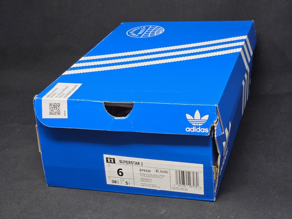 メキシコ Adidas Superstar J Kids Size 6 Womens 7 White Black Pink