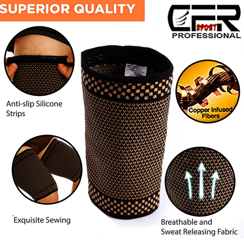 Copper Compression Brace Groin Thigh Sleeve Hip Support Wrap Sciatic Nerve Sport - Picture 4 of 15
