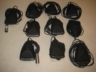 LOT OF 10 Shure Microflex MX392/C Supercardioid Condenser Microphones