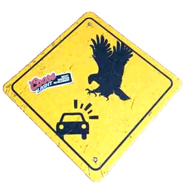 Bierdeckel Adler, Coors light, USA, quadratisch