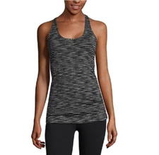 Xersion Quick-Dri Workout Tank Top Sizes S, M, L, XL New Black Spaced Stripe