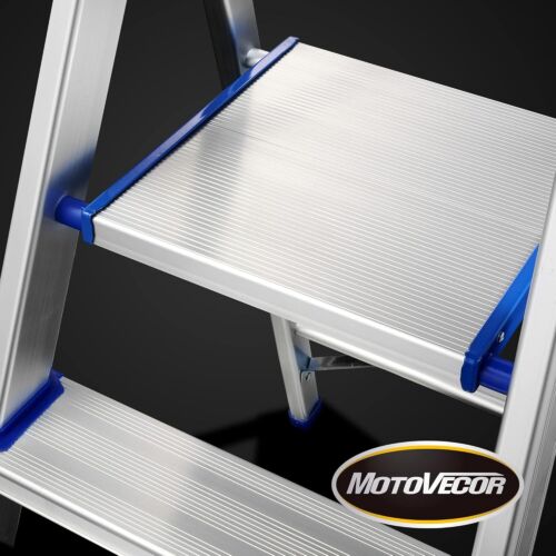 Aluminum Folding 3-Step Stool Ladder Anti-Slip Adults 440 Lbs Sliver - Picture 3 of 6