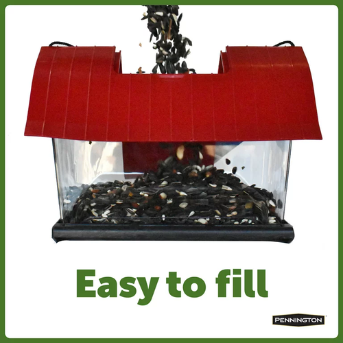 Pennington Red Resin Barn Wild Bird Feeder, 4.5 lb. Capacity - Picture 10 of 10