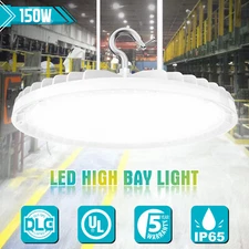 150W UFO LED High Bay Light Industrial Factory Warehouse Gym Shop Lamp Dimmable