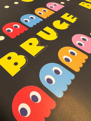 Custom Gift Wrap Wrapping Paper Pacman Birthday Arcade Gaming Party Personalized - Picture 2 of 4