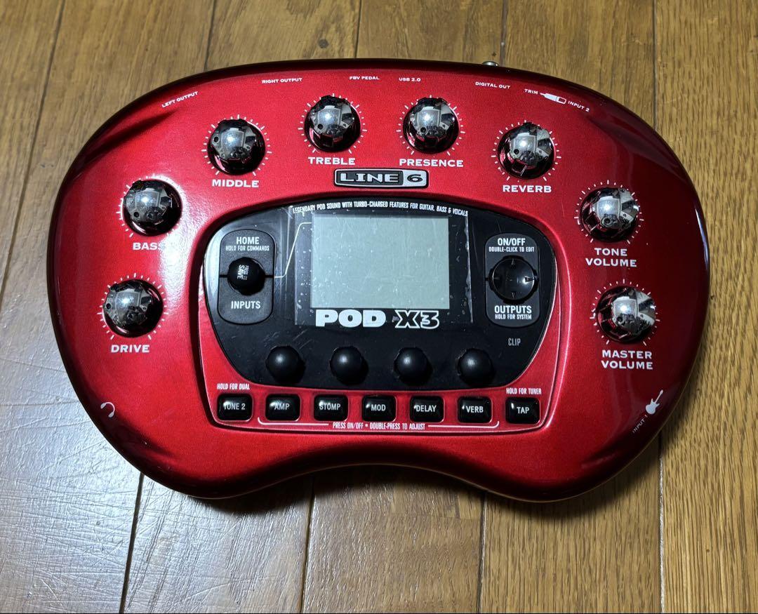 LINE 6 POD X3 multi effector red w/adapter guitar effector