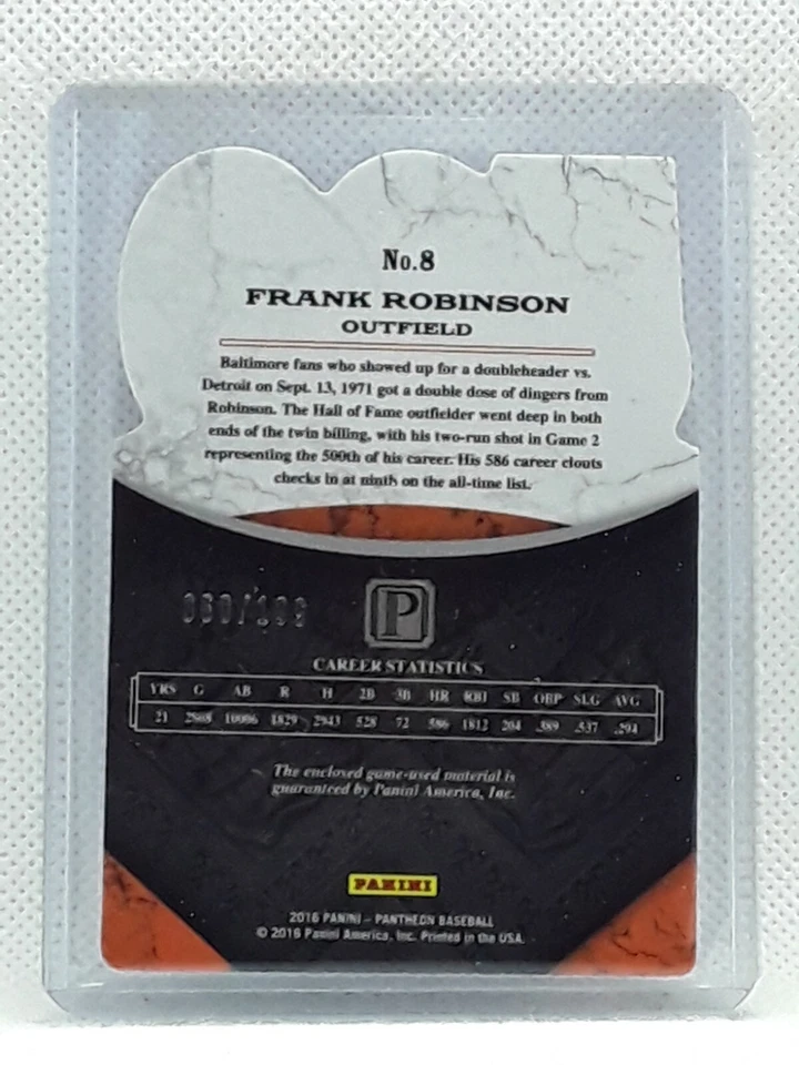 Frank Robinson 2016 Pantheon Baseball - PATCH (060/199) - Baltimore Orioles - Image 2 of 2
