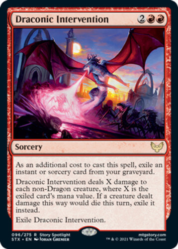 4x Draconic Intervention MTG Strixhaven: School of Mages NM Magic Regular