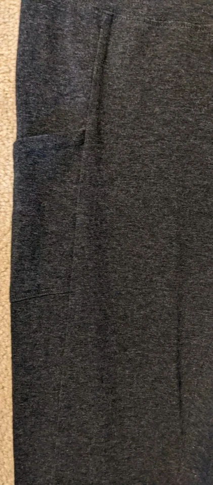 No Nonsense Tech Bolsillo Mezcla Algodón Capri Para Mujer Talla Mediana Lote De 2 Negro Gris Foto 3 de 4