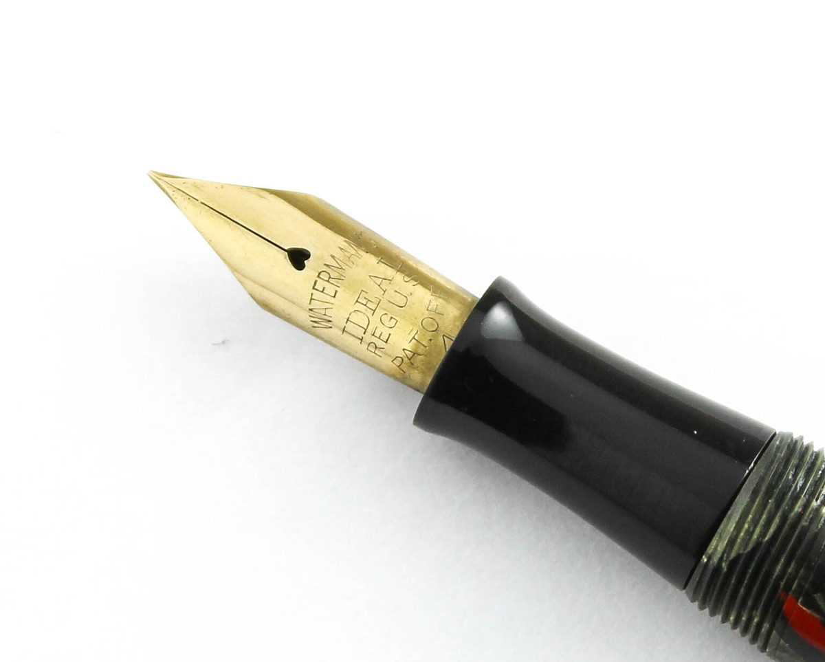 WATERMAN 万年筆 Ideal Waterman 13 Fountain Pen - Eyedropper, BCHR with 18k GF Band