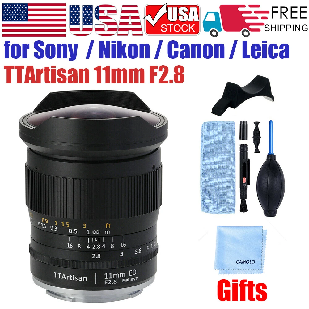 TTArtisan 11mm F2.8 Fisheye Full Frame Camera Lens for Canon Sony