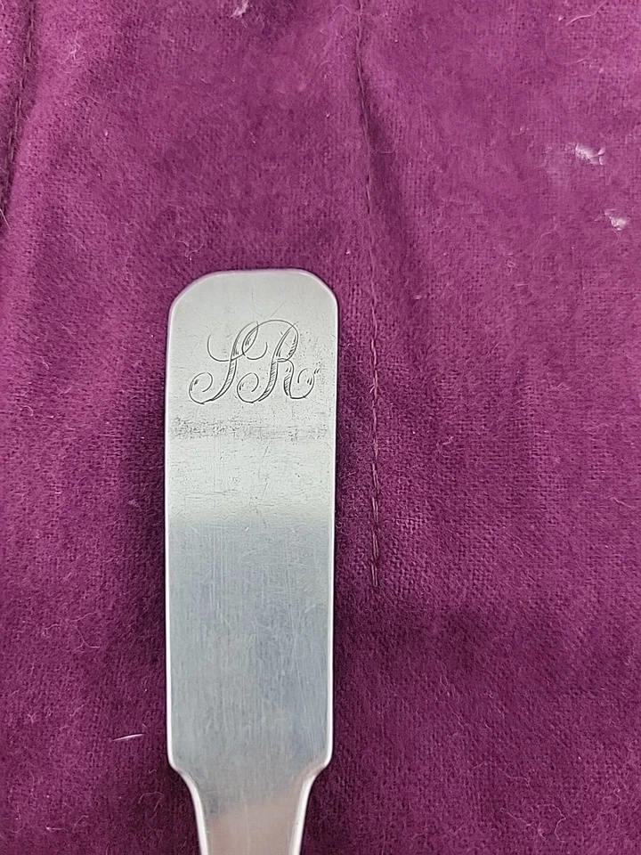 Moneda plata 8 1/2" cuchara para servir William Holmes Philadelphia PA 1739-1825 Foto 2 de 4