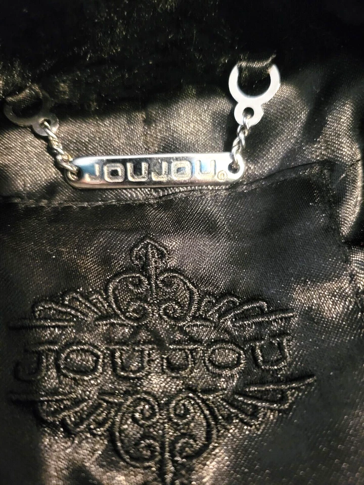 Abrigo Joujou Lujoso para Mujer XL Negro Imitación Piel Cierre a Presión Chaqueta Forrada Usado en Excelente Condición Foto 4 de 4