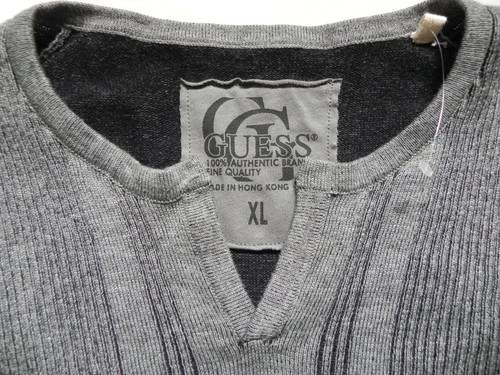 GUESS~Gray Long Sleeve Pullover Sweater Mens size XL~NEW - Picture 2 of 4