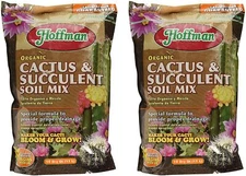 Hoffman 10410 Organic Cactus and Succulent Soil Mix, 10 Quarts (2-(Pack)