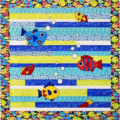 Quilting Treasures - Under The Sea - Starfish Blender - Royal, Fabric BTY - Picture 4 of 5