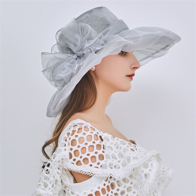 Lady Flower Organza Church Hats Fascinator Kentucky Wedding  display picture 1