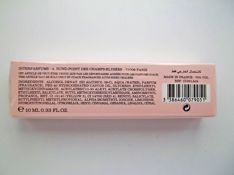 COACH New York Mujer Eau De Parfum Rollerball Mini 0.33 OZ Nuevo/Sellado Foto 2 de 3