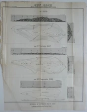 Original 1853 Survey Map POT ROCK Demolition Hell Gate East River New York City