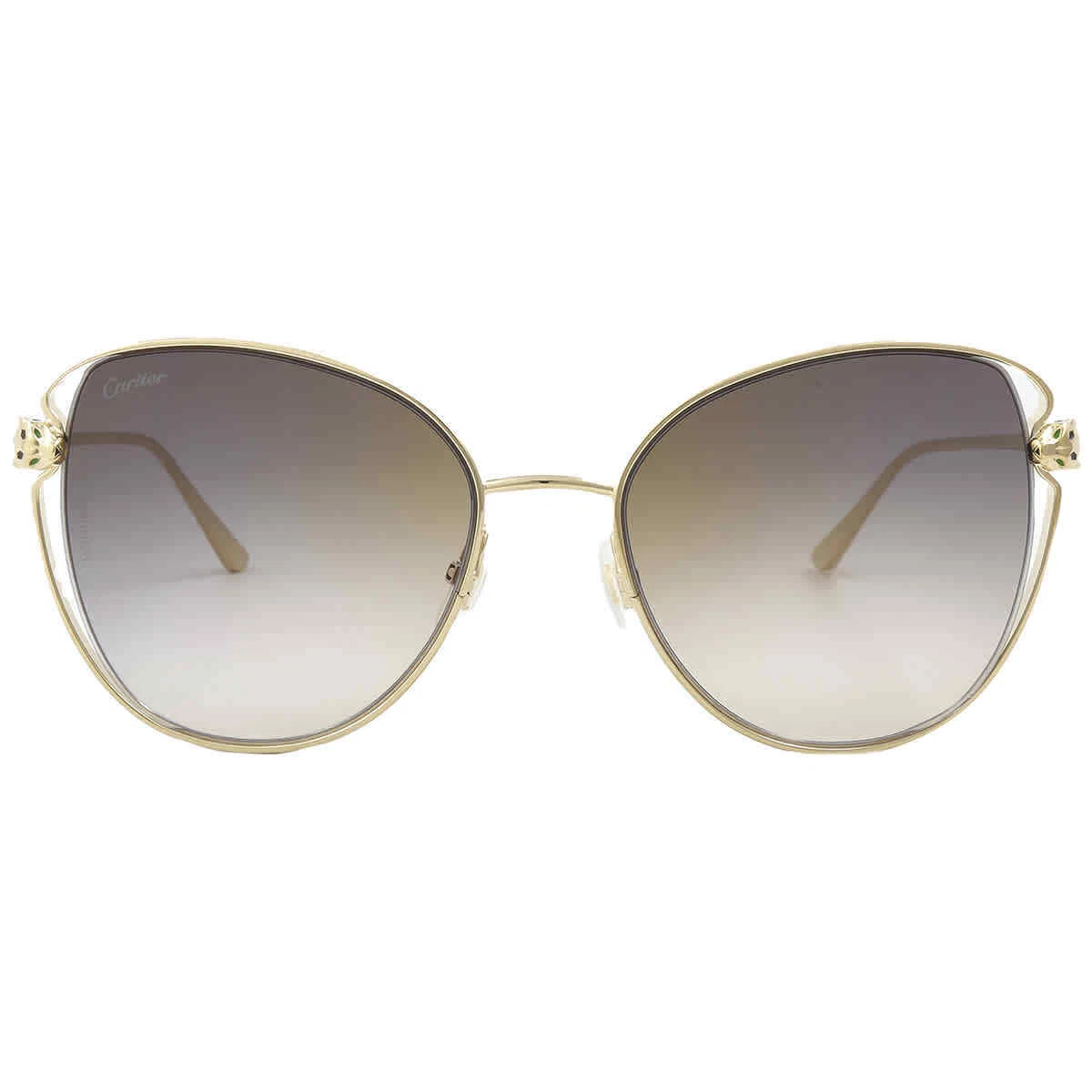 Cartier Gold Flash Grey Butterfly Ladies Sunglasses CT0236S 001 57