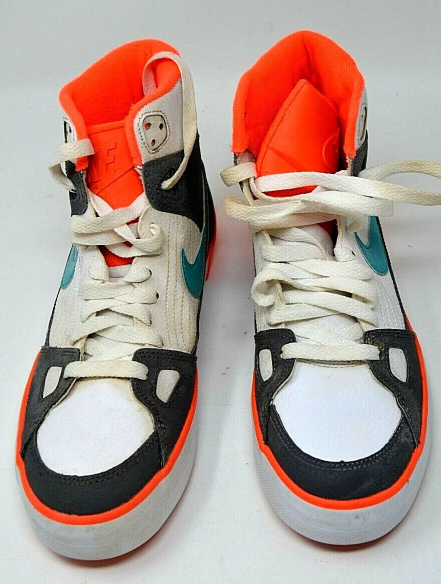 Nike Flight AC 577128 133 Leather Trainer Sneakers Lace Up Neon