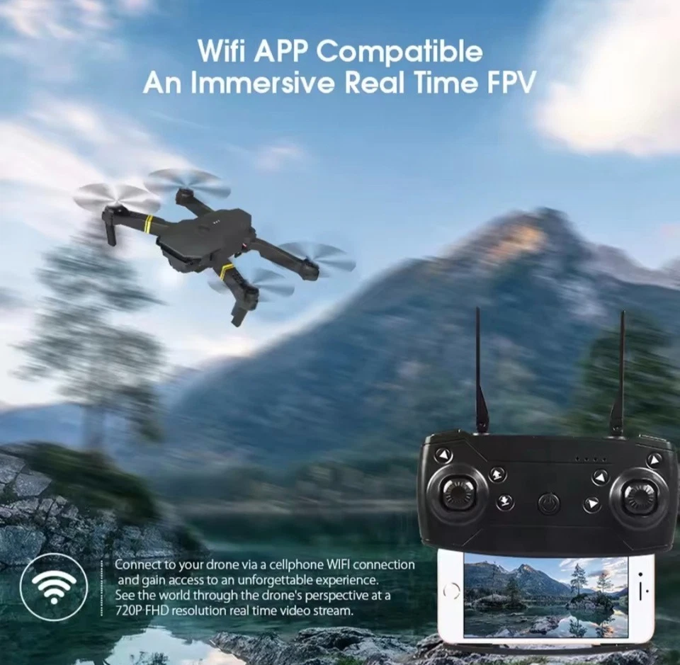 Drone E88/E58 pro Professionale 4k Telecamera Doppia RC Quadricottero. - image 3 of 4