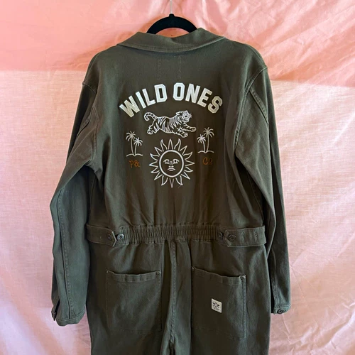 NWT P&Co Wild Ones Embroidered Boilersuit Coveralls Jumpsuit UK 14 US 10 Women’s - product listing photo