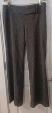 Lerry Levine Stretch Dress Pants Womens Size 10 Gray Tweed Career Office 