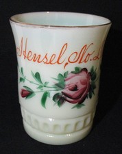 1896+ Heisey Glass Hensel, No. Dak. North Dakota Punty Band Tumbler Uranium