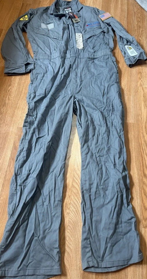 Mono Bulwark FR Westex CLD6GY3 NUEVO CON ETIQUETAS para hombre 44-LN resistente al fuego 8,6 ATPV gris Foto 2 de 4