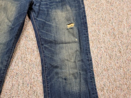 Abercrombie & Fitch Jeans Herren 33x32 Blau Denim Button Fly Straight Leg Fade - Bild 8 von 16