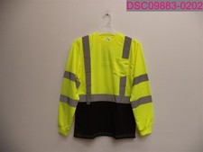 Pyramex RLTS31B Hi-Vis Long Sleeve Safety Shirt, Type R, Class 3, Lime Medium