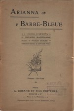 Arianna e Barbe-Bleue - Maurizio Maeterlinck (A. Durand et fils éditeurs)