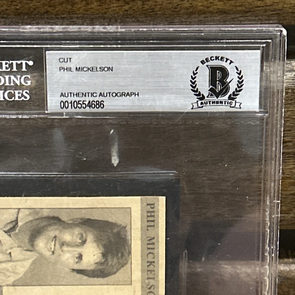 Auténtico autógrafo Beckett corte Phil Mickelson Foto 4 de 4