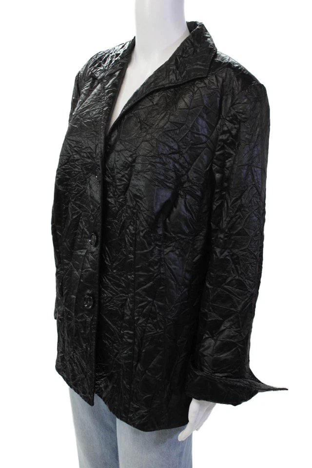 Jaqueta Lafayette 148 New York Feminina Gola Texturizada Manga Longa Preta Tamanho 18 - Imagem 2 de 4