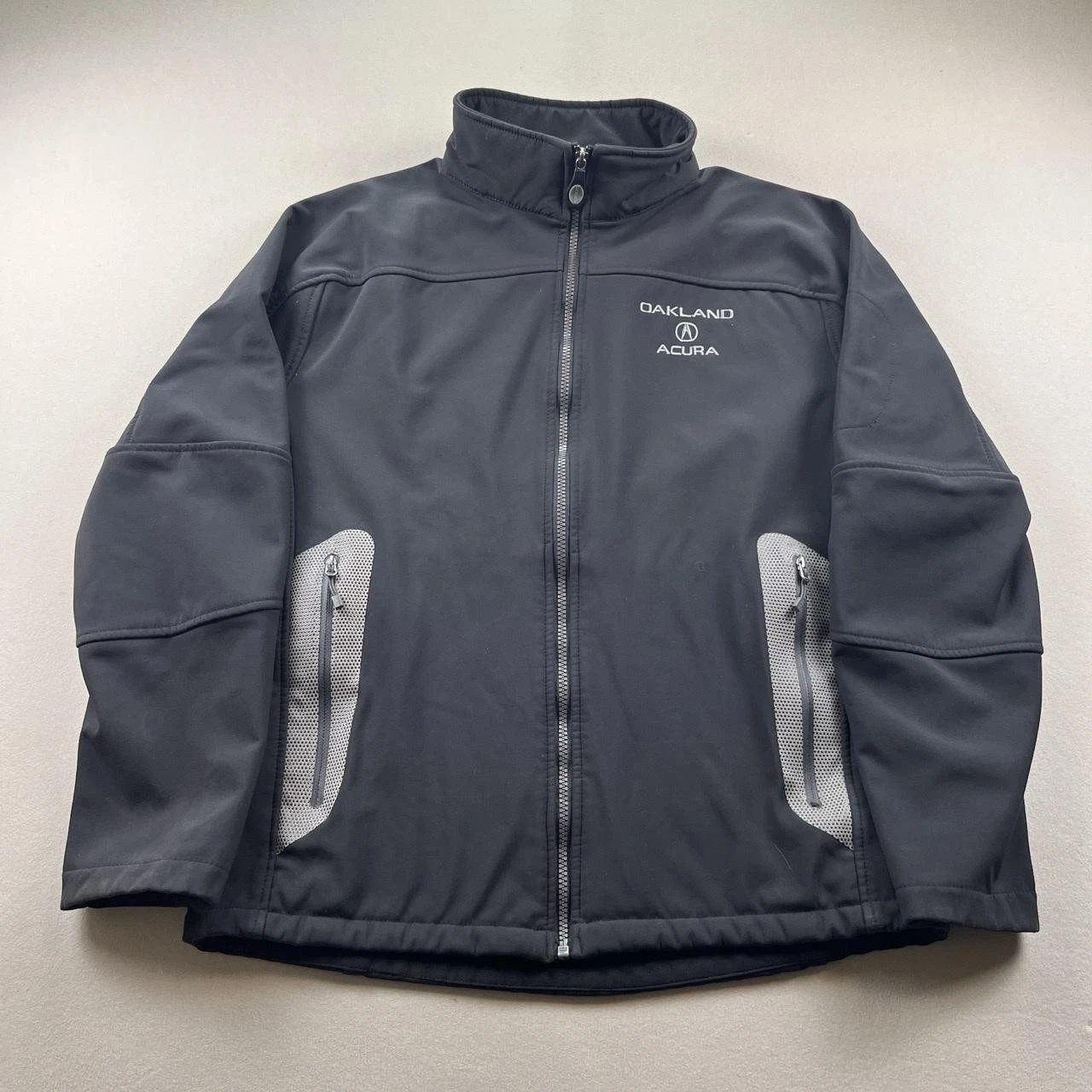 Acura Jacket Mens Small Black Softshell Oakland Cars Employee Fleece Lined Zip - product detail image 1