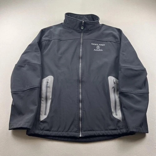 Acura Jacket Mens Small Black Softshell Oakland Cars Employee Fleece Lined Zip video thumbnail