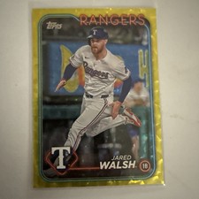 2024 Topps Update Jared Walsh #US286 Yellow Crackle /50 Texas Rangers