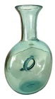 Vintage Blenko Art Glass  #441 Vase Donut Hole Pinched Green 7"H,  Mid Century