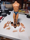 1975 Hasbro GI Joe Muscle Body Action Figure, 3 Heads And Parts