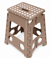 XL Klapptritt Faltbar 40 Cm Cappucino Bis 150 Kg Mit Anti-Rutsch TrittfläChe